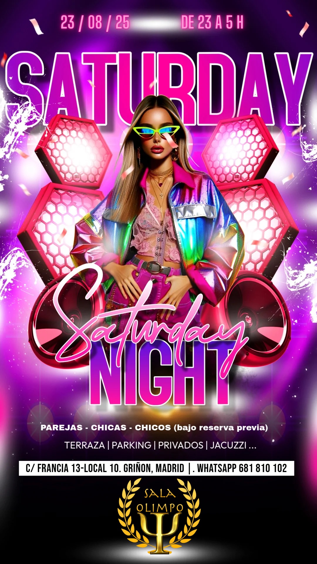 Fiesta en Olimpo – Sábado 23 de Agosto | Música, Zona Privada y Terraza de Verano