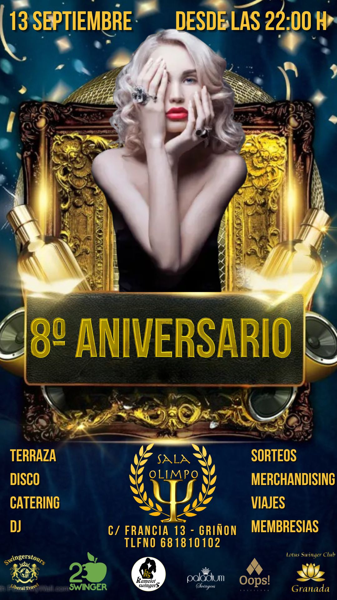 8º Aniversario Sala Olimpo – Fiesta Especial con Sorteos, Brindis y Mucho Más
