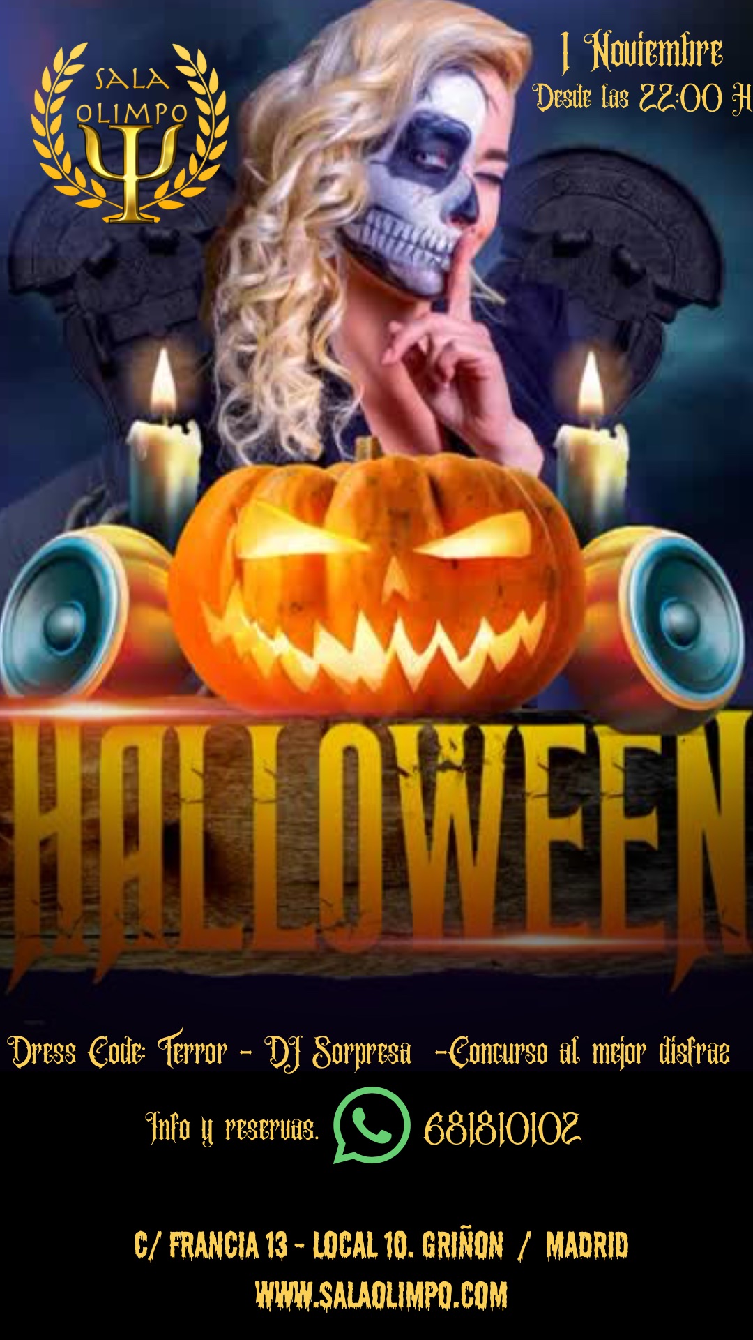 Halloween Olimpo 2025: donde el miedo se mezcla con el deseo.
