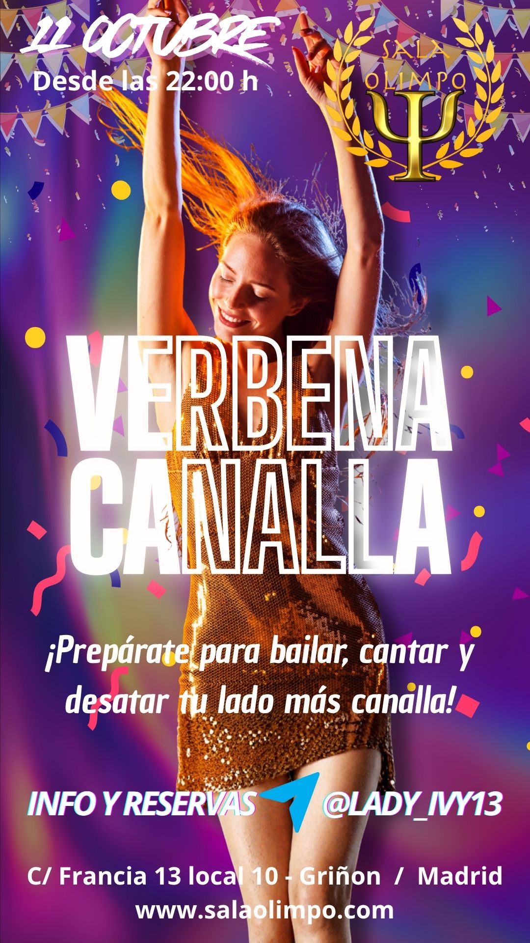 Verbena canalla en Olimpo - La fiesta más gamberra y divertida del Otoño
