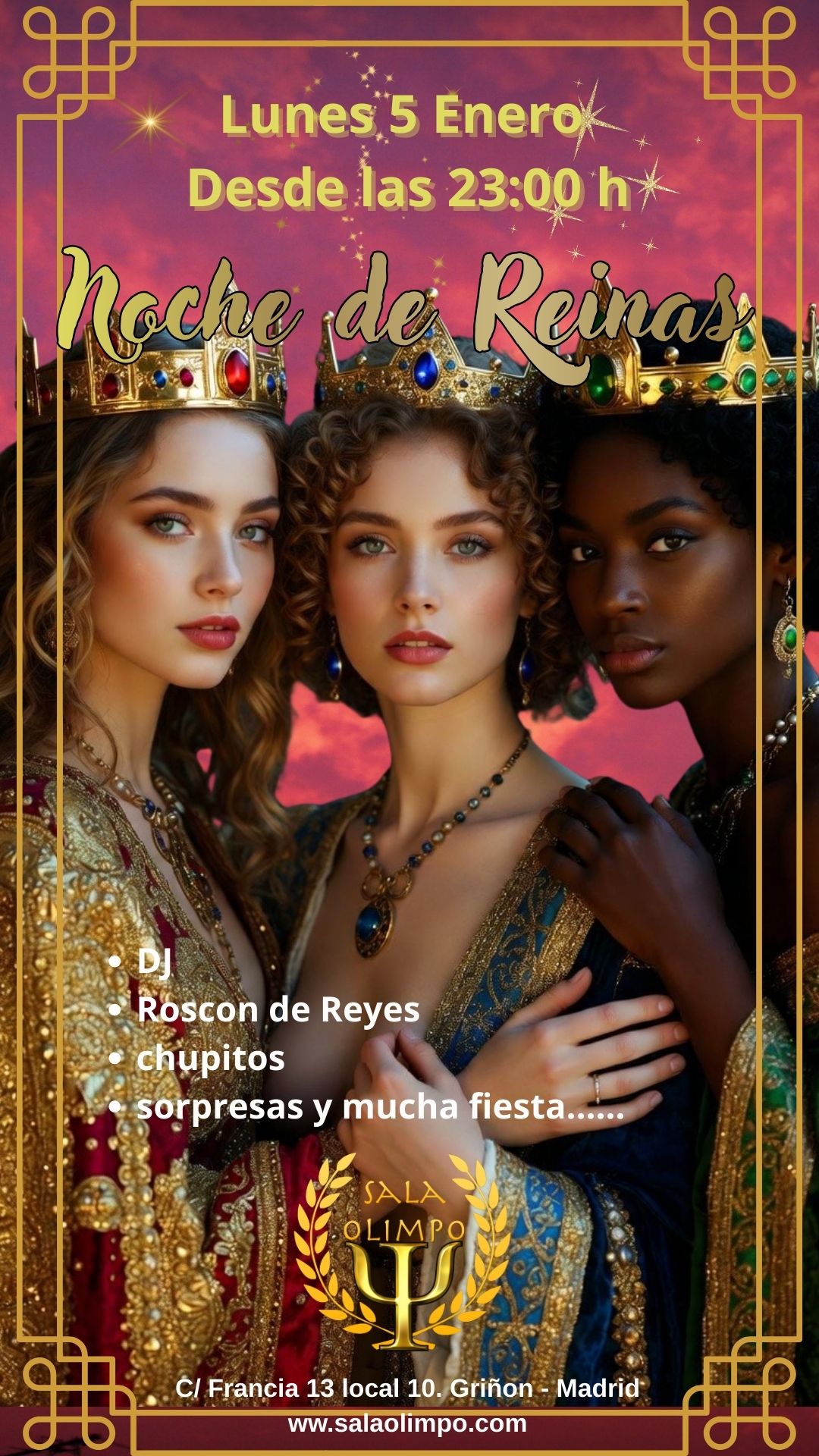 Noche de Reyes y Reinas en Olimpo